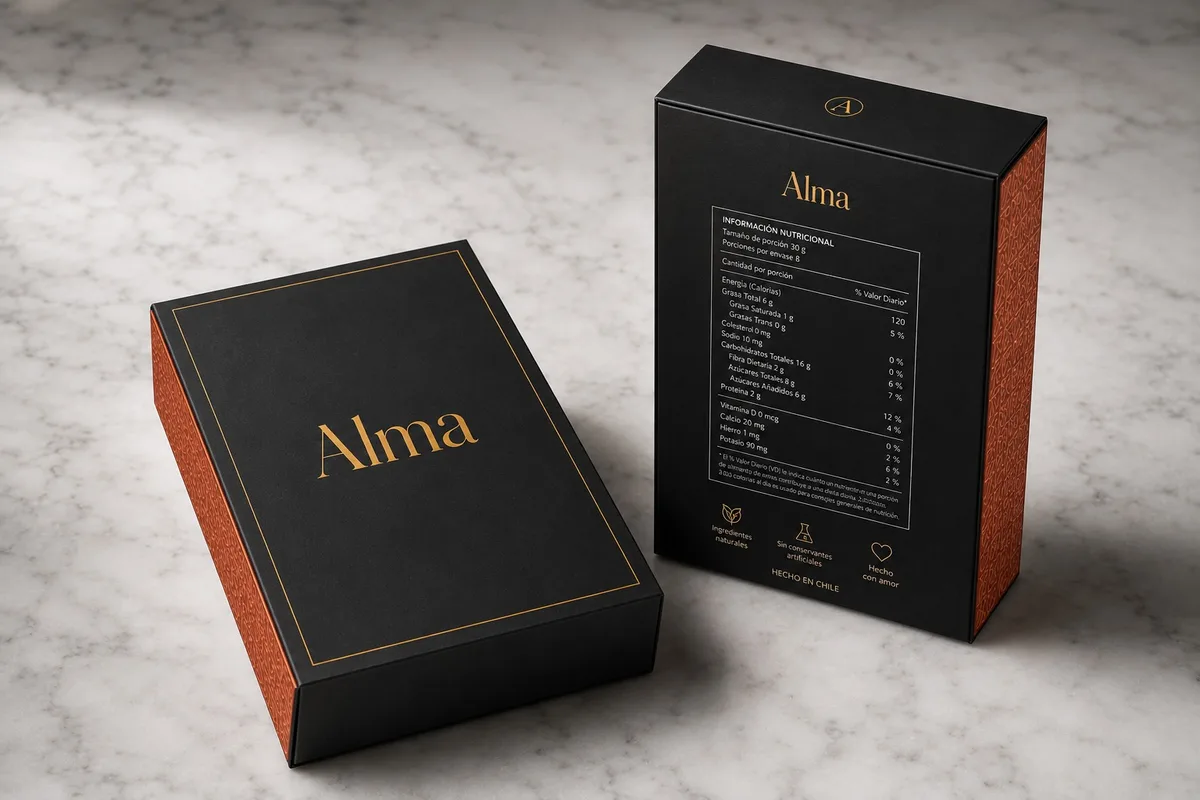 Caja de alimentos personalizada 